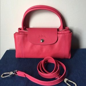 Longchamp Le Pliage Cuir Medium Leather Bag